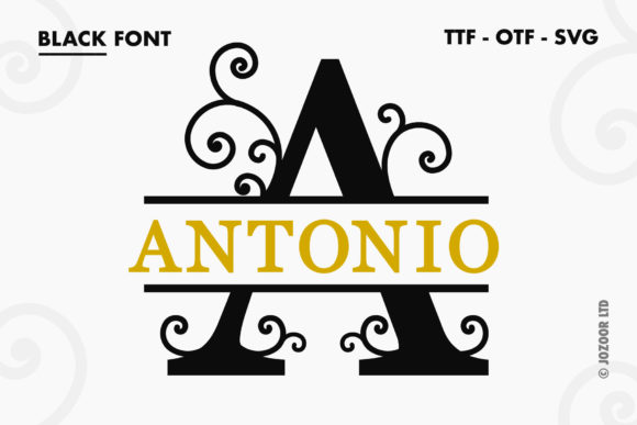 Antonio Split Monogram: A Font That Feels Like a Handwritten Hug