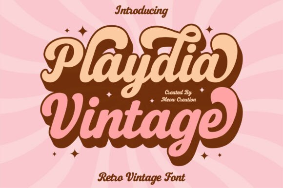 Playdia Vintage: The Groovy Font for Modern Branding