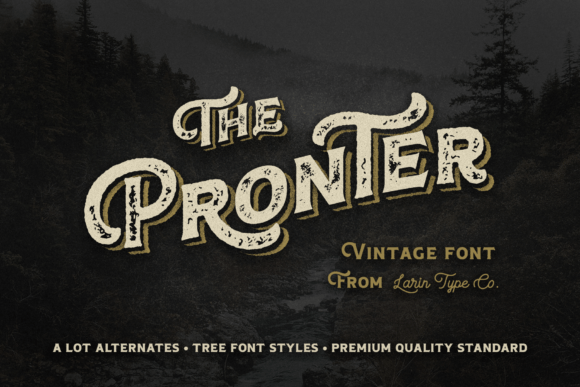 Pronter: A Vintage Font with a Modern Edge