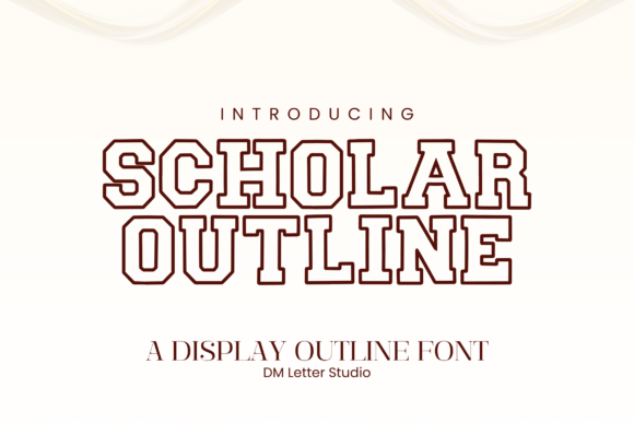 Scholar Block Outline: A Modern Take on Varsity Typography