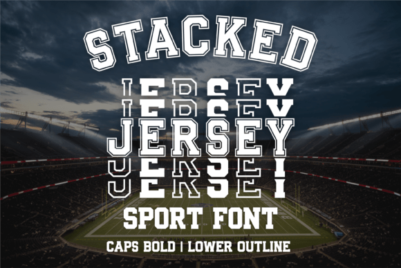 Stacked Jersey: The Bold Typeface for Team Spirit & Branding